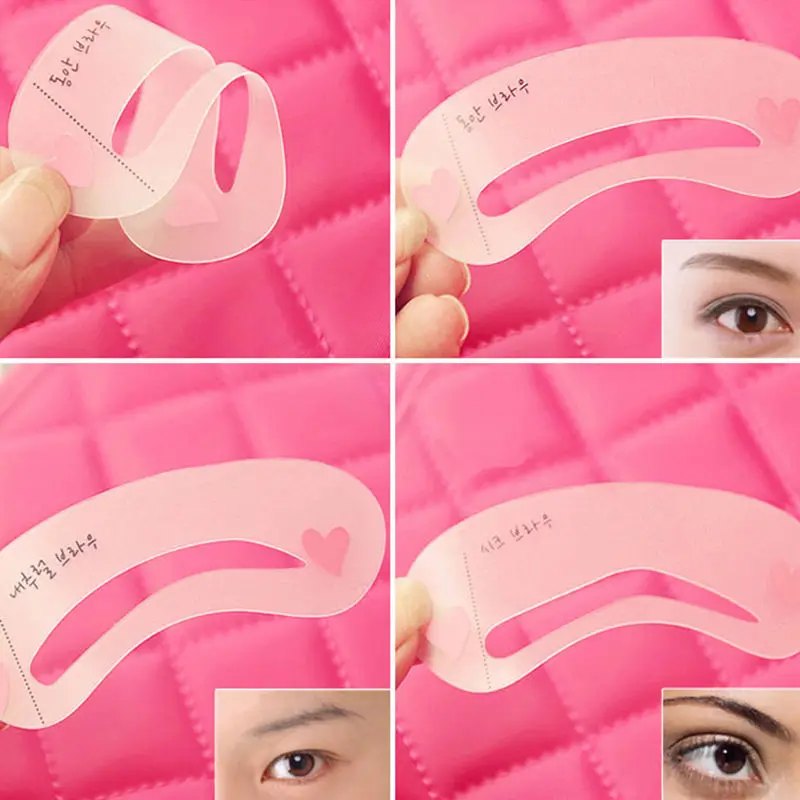 Женская карточка для рисования бровей Макияж трафареты 3 стиля инструменты
