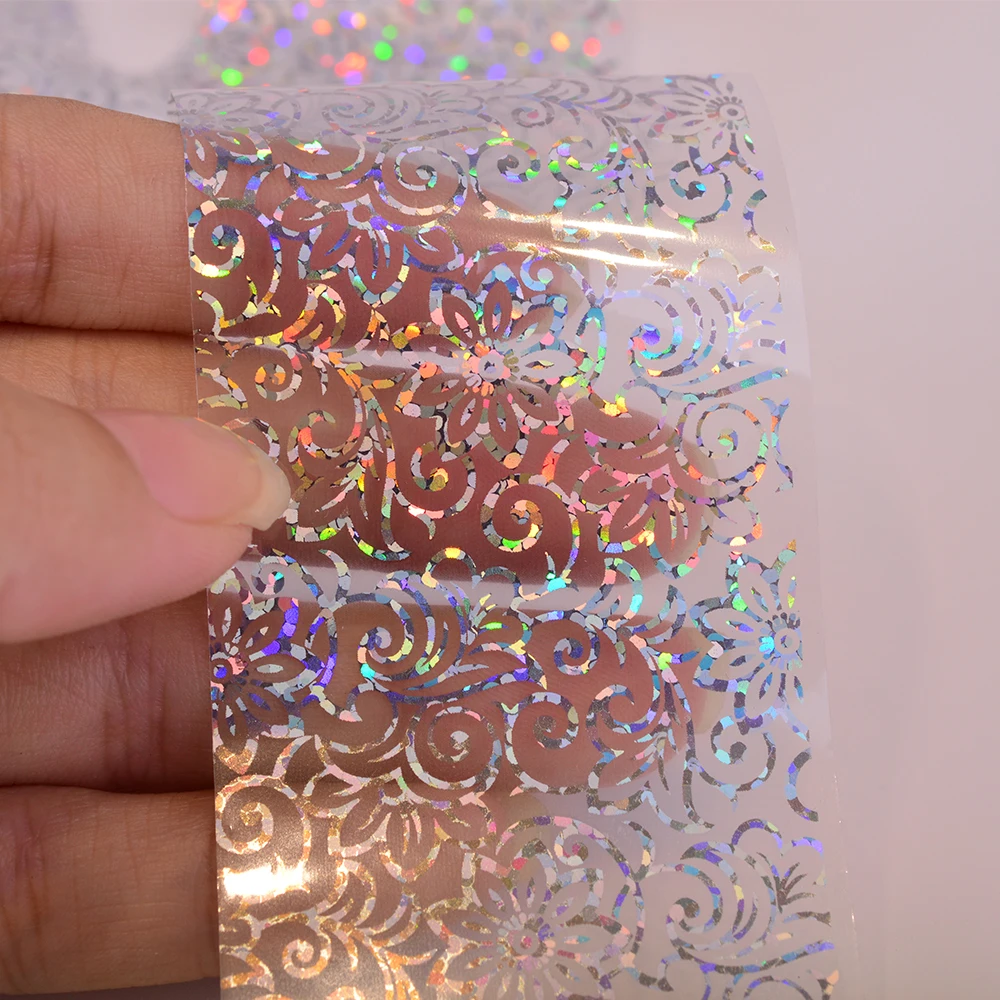 1M Starry Sky Shiny Laser Nail Foil Holographic Black/Transparent Paper Decals Art Sticker Decoration DIY Tools LAXK98-109 | Красота и