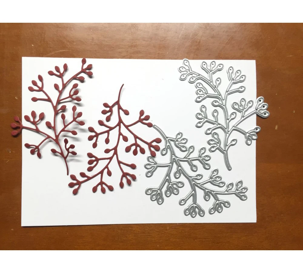 2 шт./компл. дерево ветви металла резки штампы рамка Ремесло выбивая трафарет для