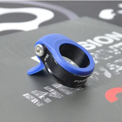 31.8mm blue Зажимы Fouriers из алюминиевого сплава для горной дороги, подседельный штырь для велосипеда 31,8/34,9 мм, Пылезащитный Водонепроницаемый зажим для велосипедного сиденья - Цвет: 31.8mm blue