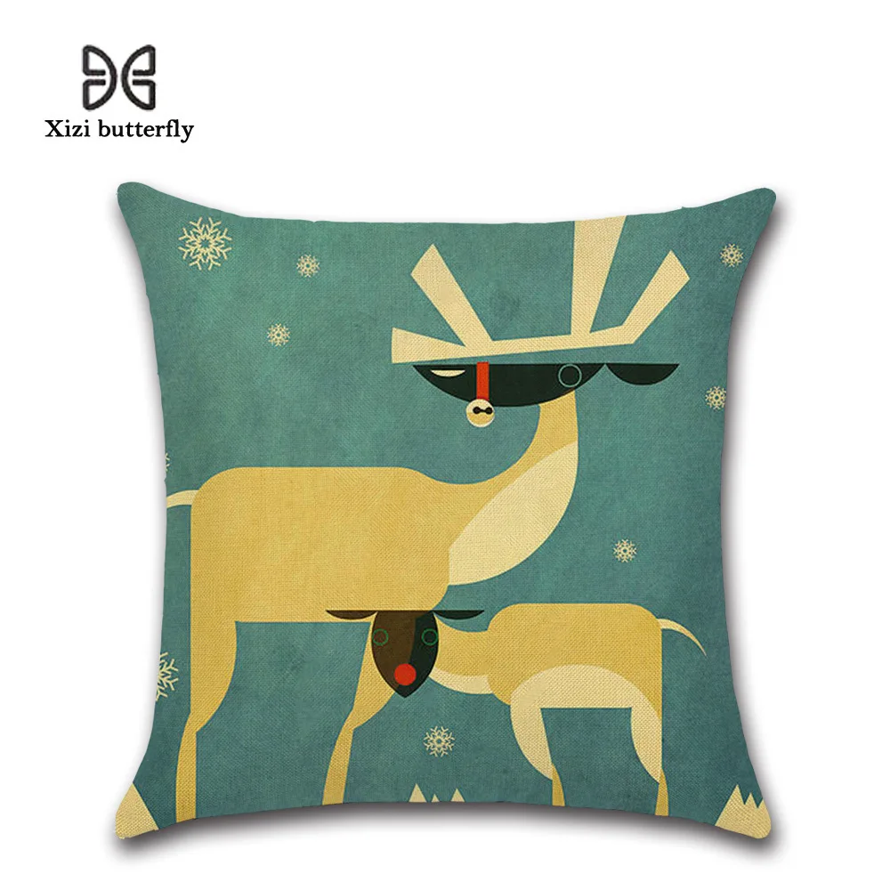 Декоративная Наволочка на Рождество подушки с принтом чехол сиденье для