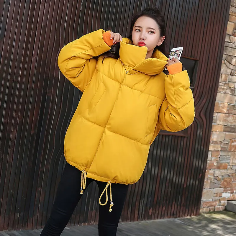 Abrigos mujer invierno/Новинка 2019 года свободные парки теплые пальто с хлопковой