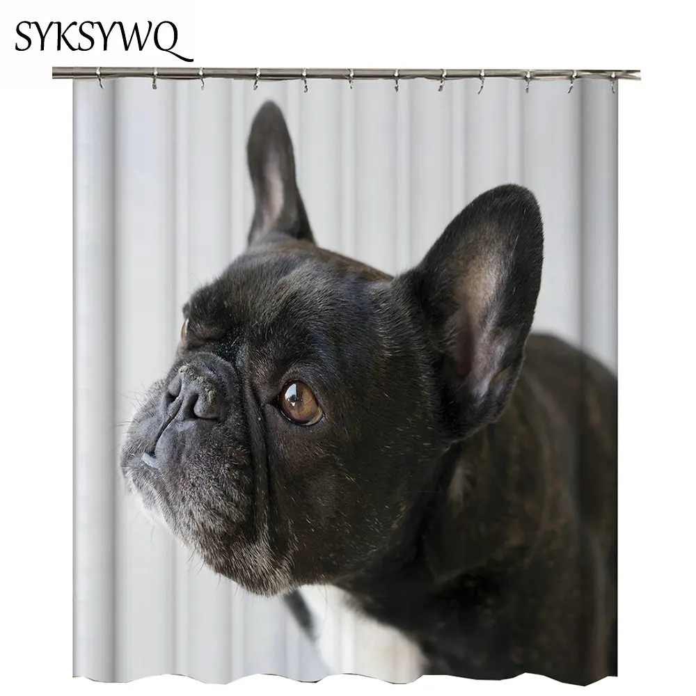 Декоративная занавеска для душа в ванную комнату собака 2018 Новое поступление