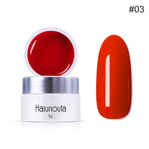Red03 Harunouta гель для звездной живописи 49 цветов 5 г чистый лак гель для дизайна ногтей салон замочить от УФ светодиодный рисунок «сделай сам» гель - Цвет: Red03