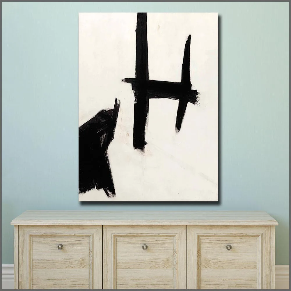 Модный большой размер Печать абстрактный Franz_kline_curvinal Настенная картина домашний Декор Гостиная Современная печать на холсте картины