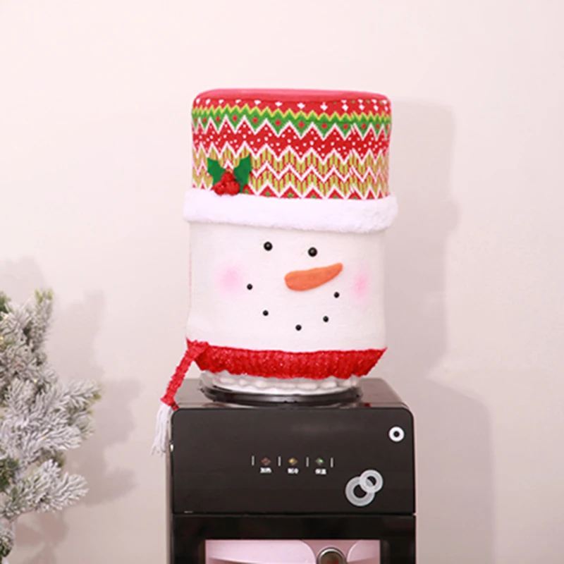 Новогодний Санта Клаус, олень, ведро для питья, пылезащитный чехол, рождественские украшения для дома, аксессуары для дозатора воды