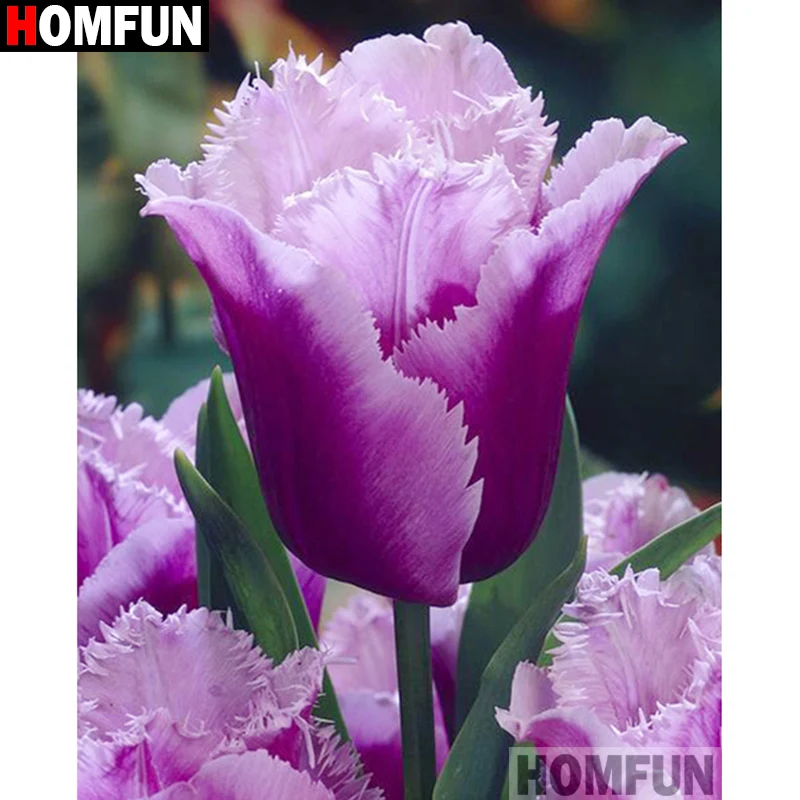 Алмазная 5d-картина HOMFUN цветы тюльпана вышивка крестиком из квадратных/круглых