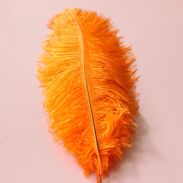 orange 10 шт. натуральные страусиные перья 15-20 см/6-8 дюймов Свадебные украшения вечерние торжественные реквизиты - Цвет: orange