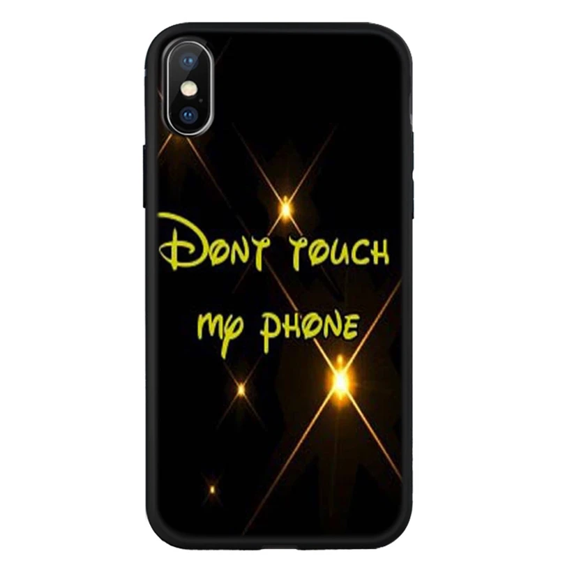 Силиконовый чехол для iPhone X XR XS 6 6S 7 8 Plus touch my phone Pattern телефонные чехлы задняя