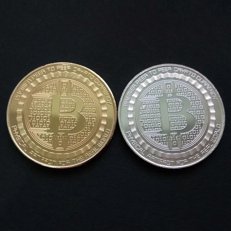 Биткойн коллекционное искусство памятная монета искусство коллекционный подарок Счастливый позолоченный металлический бит BTC Специальный домашний декор