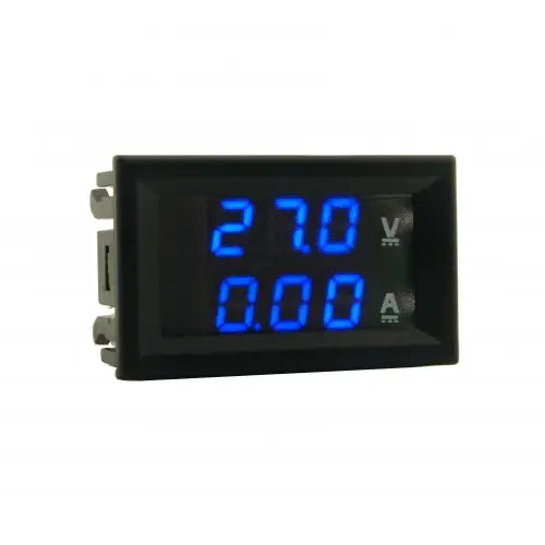 Blue Blue Display Мини светодиодный цифровой вольтметр амперметр DC 100 в 10A Панель Ампер Вольт Напряжение измеритель тока тестер 0,5" синий+ красный двойной светодиодный дисплей - Цвет: Blue Blue Display