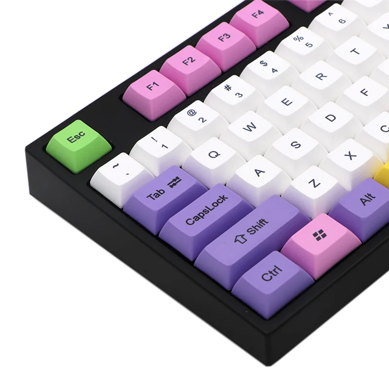 BGKP DSA Icecream Тепловая сублимационная печать для печати, PBT keycap для проводной USB механической клавиатуры Cherry MX switch keycaps