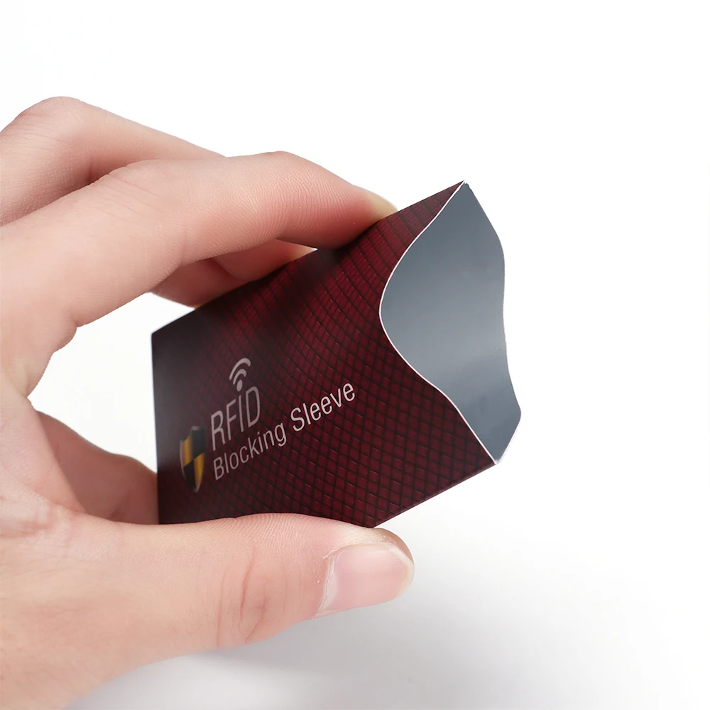 Фото 5 шт./лот защита от кражи для RFID защита для кредитных карт блокировка держатель для карт рукав кошелек чехол для кожи защитный чехол для банковских карт №5