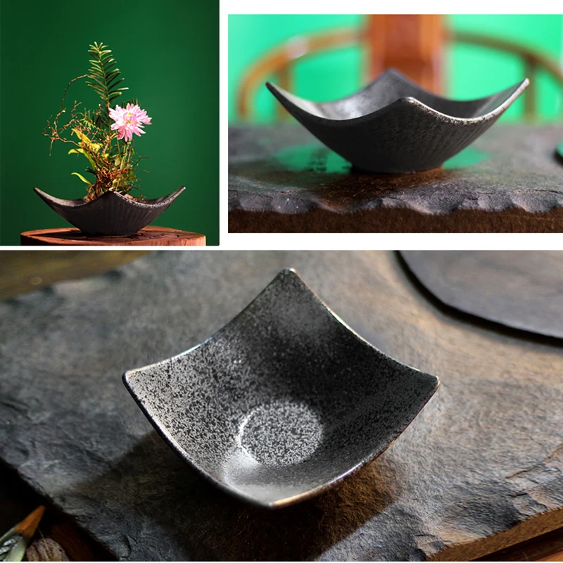 Японская грубая керамика Цветочная ваза Ikebana Kenzan Керамическая Настольная