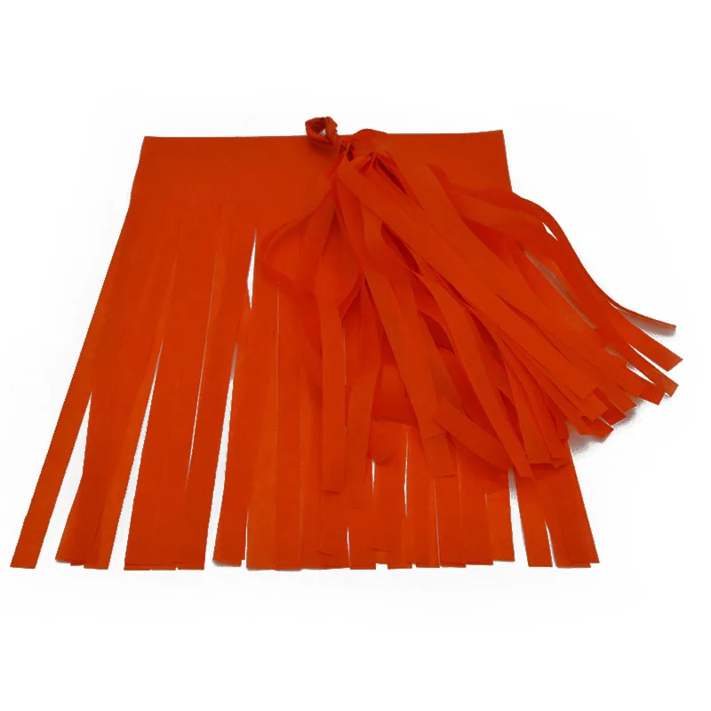 dark orange 5 шт. 14 дюймов гирлянда из папиросной бумаги с кистями для свадебного украшения DIY День Рождения Вечеринка детский душ вечерние принадлежности - Цвет: dark orange