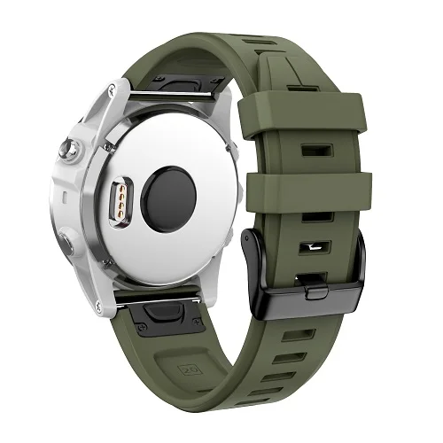 Army Green Ремешок для часов Ktab ДЛЯ Fenix 5S Plus, силиконовый спортивный ремешок для часов Fenix 5S/Fenix 5S Plus, силиконовый быстросъемный, легко подходит 20 - Цвет: Army Green