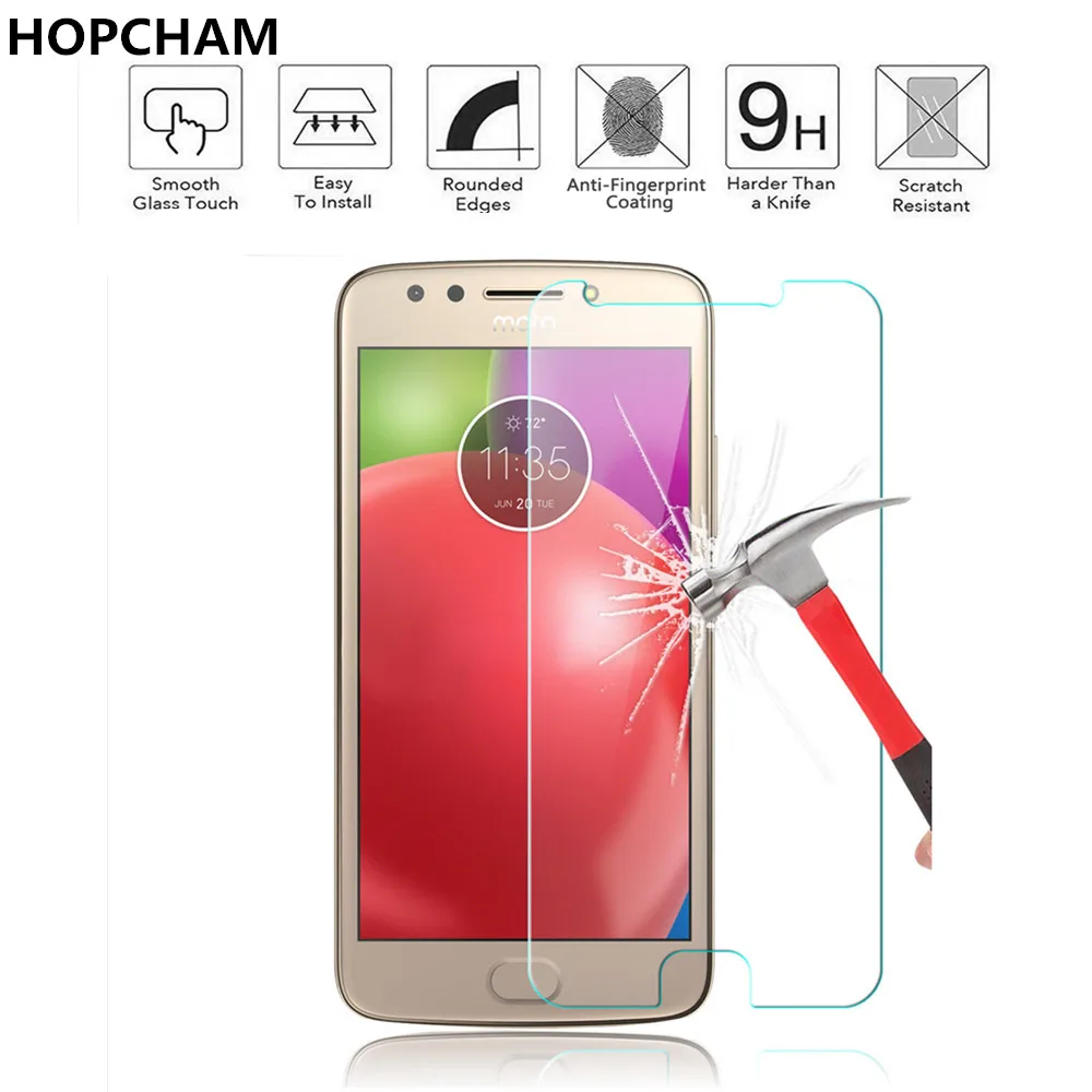 Закаленное стекло для Motorola Moto E4 9H 2.5D Premium Защитная пленка экрана Plus защитная пленка|tempered glass|screen protector filmglass for |