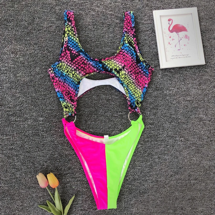 VIKINII High Cut купальник с вырезами 2019 для женщин одна деталь купальники малышек боди