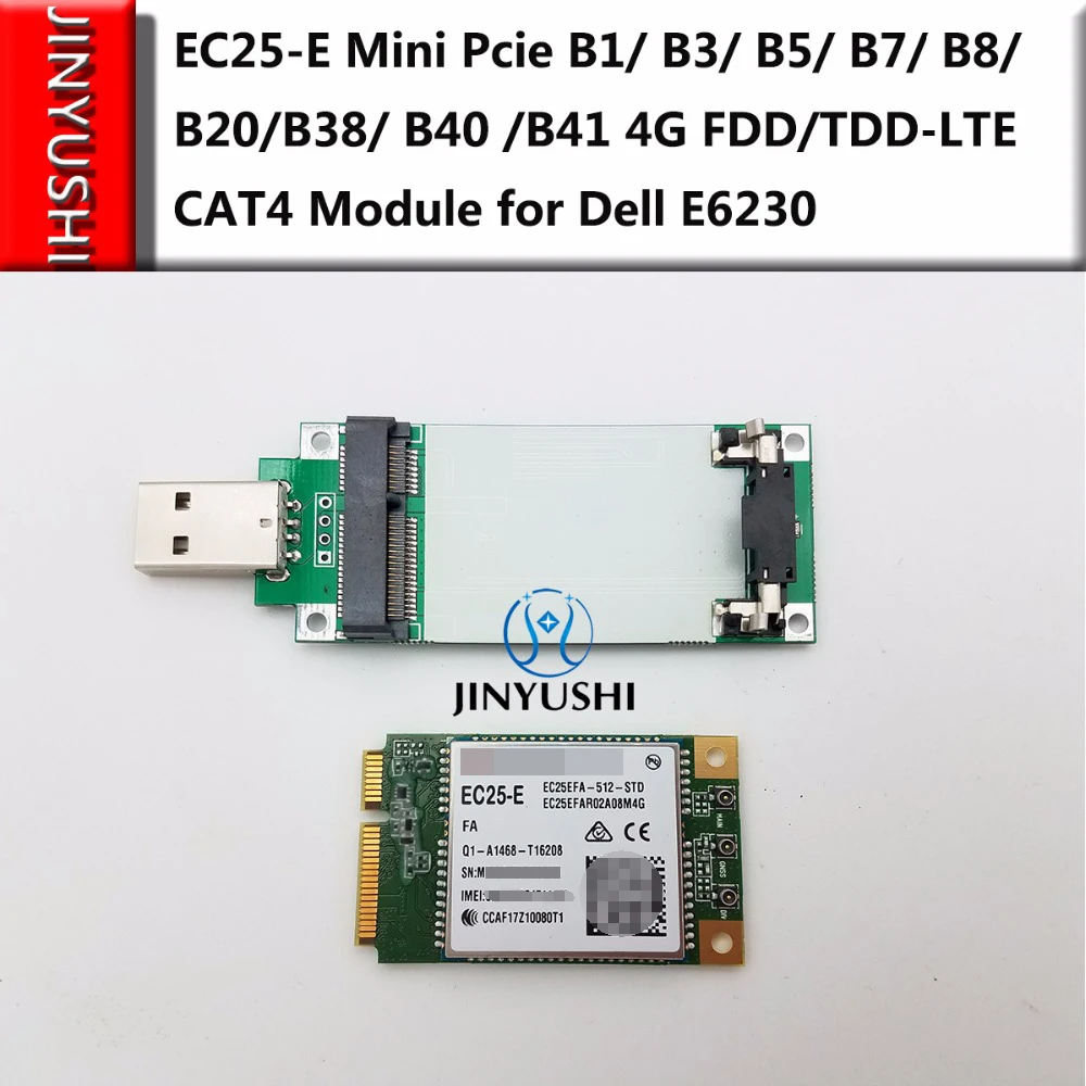JINYUSHI EC25 EC25-E Mini Pcie + MINI PCIE к USB адаптеру B1/ B3/ B5/ B7/ B8/ B20/B38/ B40 /B41 4G FDD/TDD-LTE CAT4 | Компьютеры