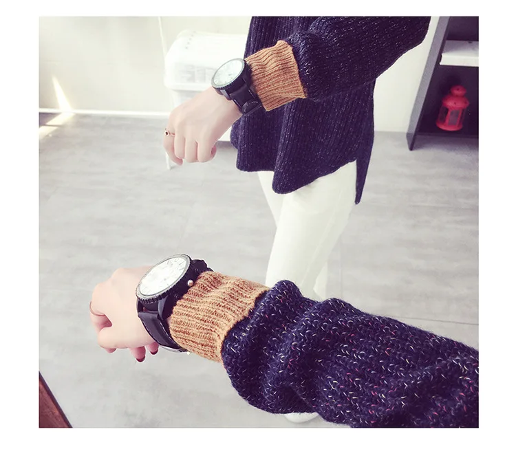 Women Sweaters 2016 Winter Pullovers New Brand Casual Loose Stylish Scoop Long Sleeve Solid Color Sweater Fashion Knit | Женская одежда