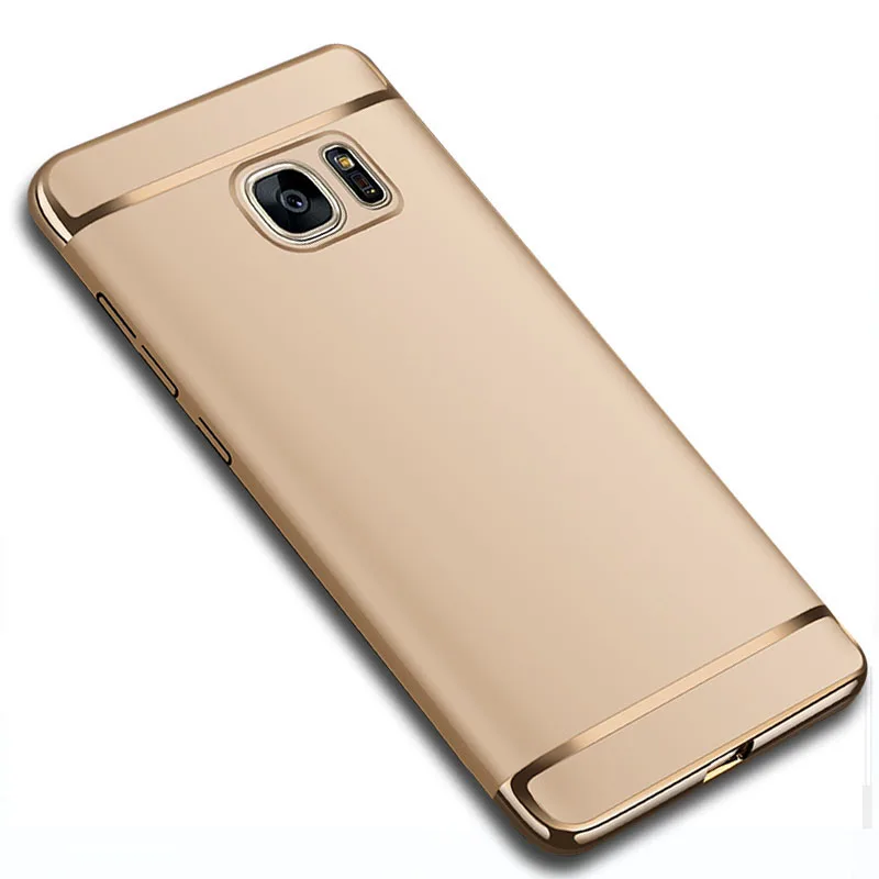 YueTuo Роскошный чехол для Samsung Galaxy S7 S 7 edge S7edge оригинальный золотой черный ультра