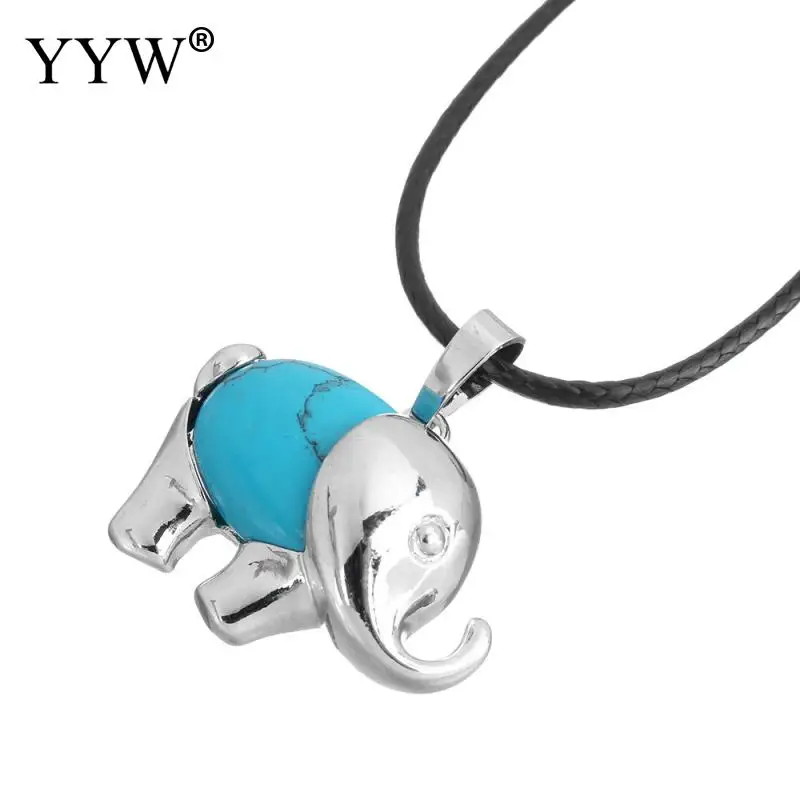 YYW этнический Женский Мужской кожаный шнур чокер со слоном искусственный