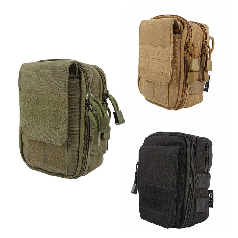 

600D Nylon Waterproof Military Molle Sport Bag Hiking Waist Bag Camping Outdoor Pouch