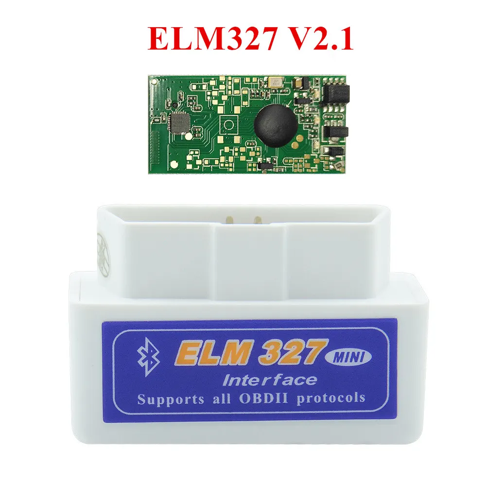 elm327 V2.1 White 25K80 Мини elm327 Bluetooth OBD2 V1.5 Elm 327 V 1,5 OBD 2 Автомобильный диагностический инструмент сканер Elm-327 OBDII адаптер автоматический диагностический инструмент - Цвет: elm327 V2.1 White