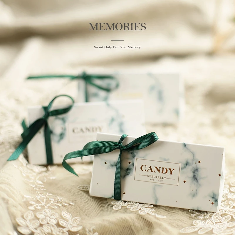 2018 Новое поступление Мраморная Бумага конфетные коробки для casamento украшения