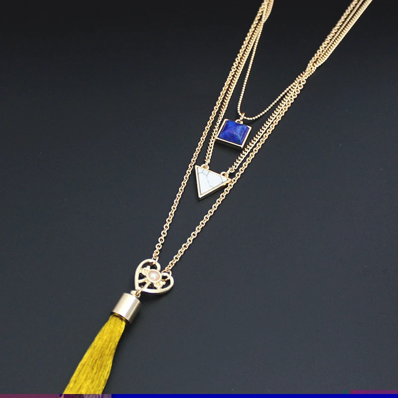 Классические ожерелья LongWay брендовые ювелирные изделия трехслойное ожерелье