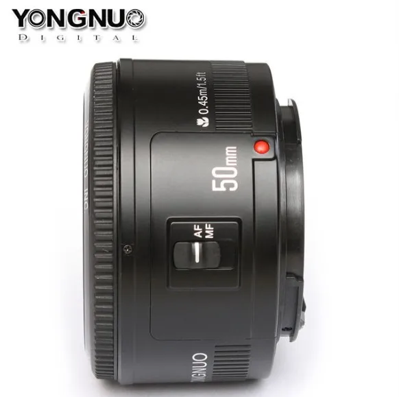 YONGNUO объектив yn50мм f1.8 EF 50 мм f/1 8 AF YN50 диафрагма Автофокус для Canon EOS T6 700D 750D 80 DSLR