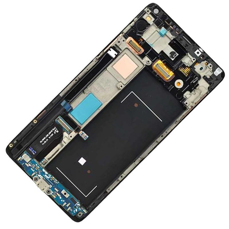 Original AMOLED LCD For Samsung Galaxy Note 4 N910F Touch Screen Display Frame Assembly N910C Red Burn Shadows | Мобильные телефоны