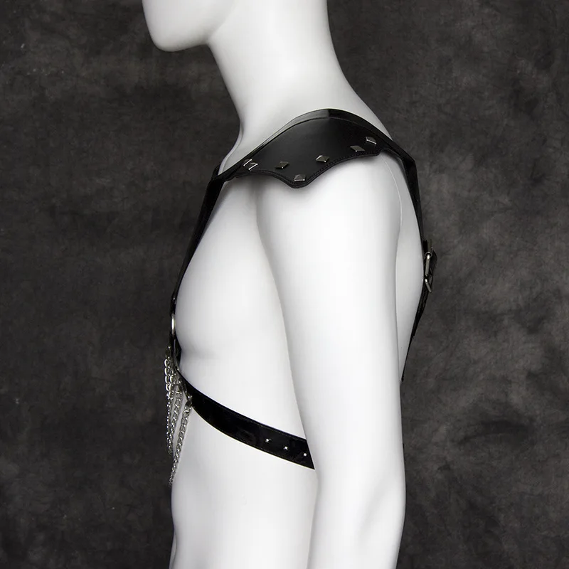 Пикантные Для мужчин нижнее белье Искусственная кожа регулируемый в готическом
