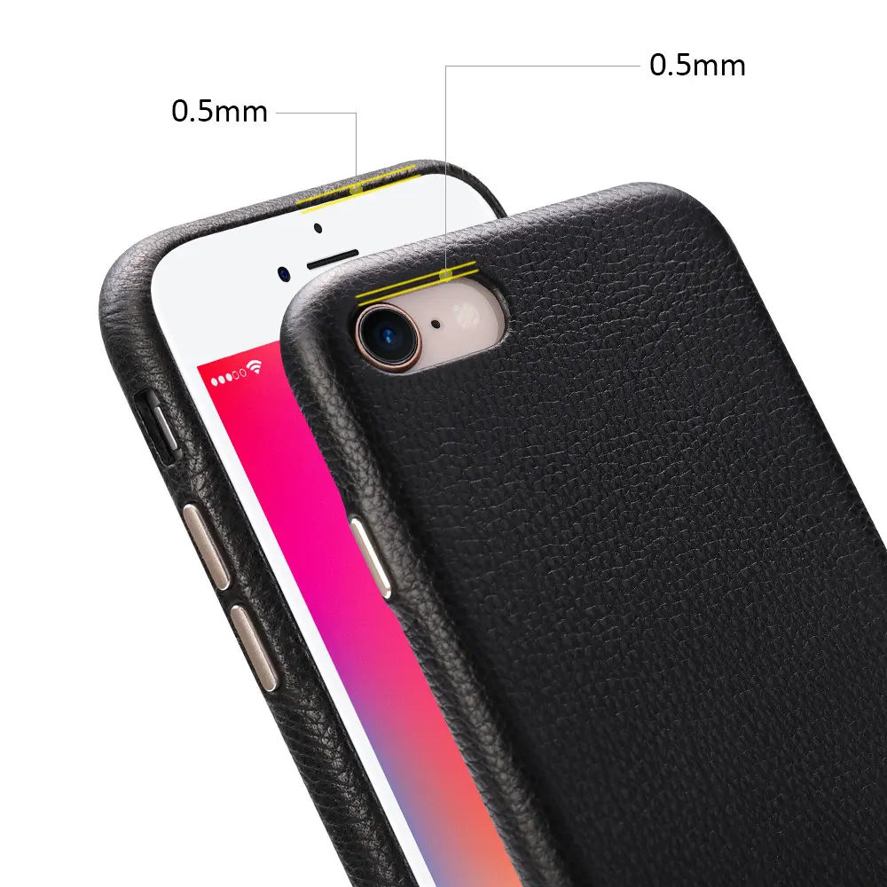 Jisoncase чехол из натуральной кожи для iPhone 7 Plus с защитой от царапин роскошная тонкая