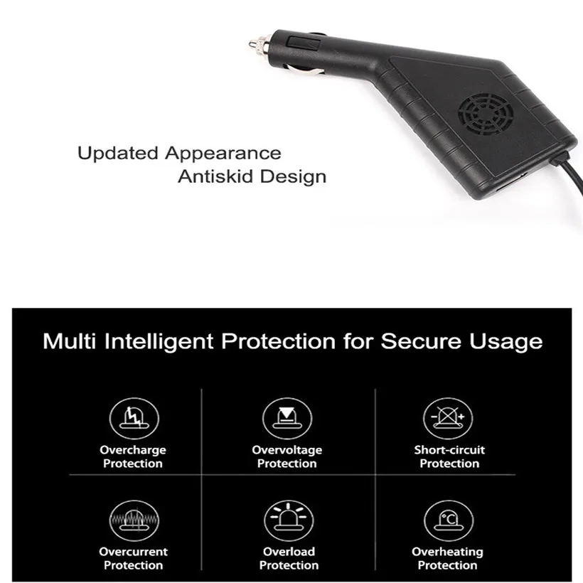 Автомобильное зарядное устройство 2 в 1 с USB портом и пультом дистанционного