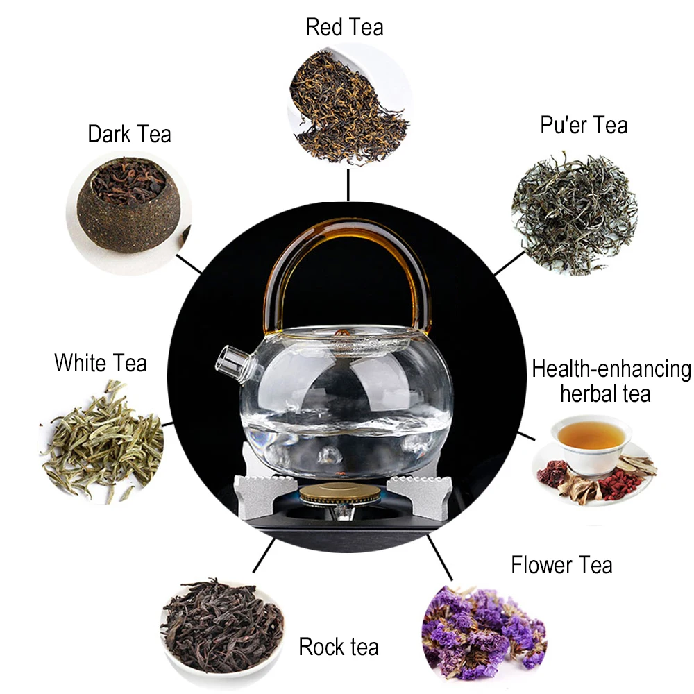 

2017 NEW Elegant 800ml Glass Boiling Kettle Heatable Borosilicate Glass Pot Kitchen Girder Kettle with Colorful Handle