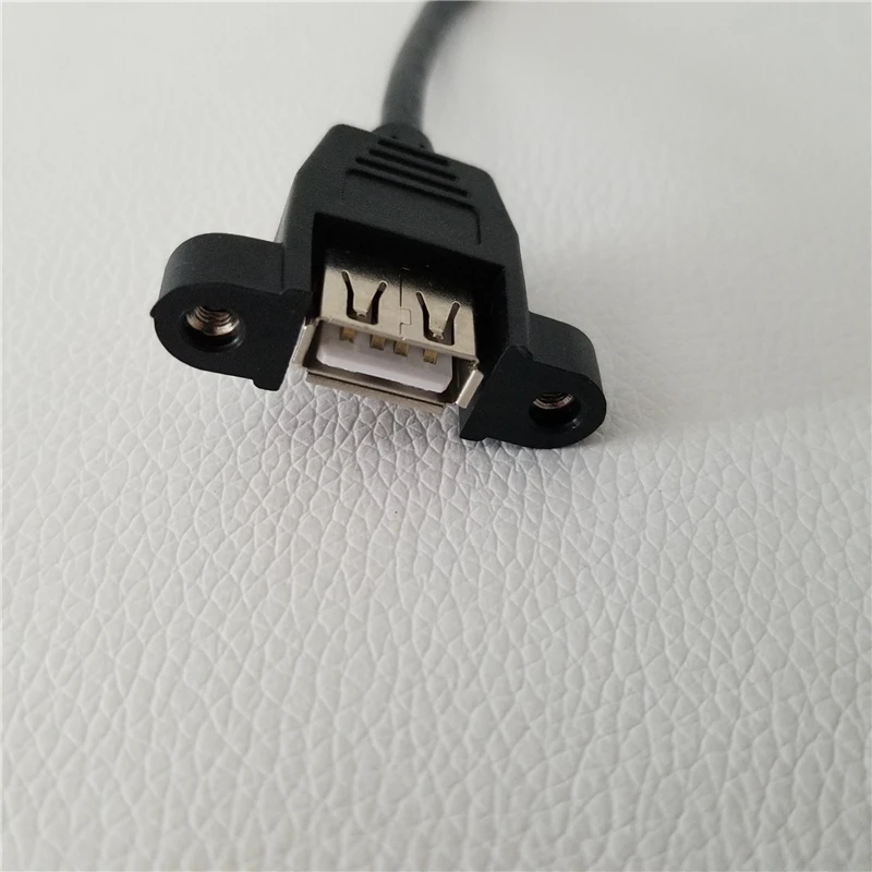10 шт./лот USB 2 0 Тип A удлинитель данных зарядный кабель с винтовым замком Панель