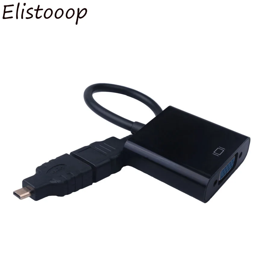 Elistooop адаптер HDMI-VGA Micro HDMI Mini штекер Адаптер VGA гнездо 1080p конвертер чипсетов для Xbox