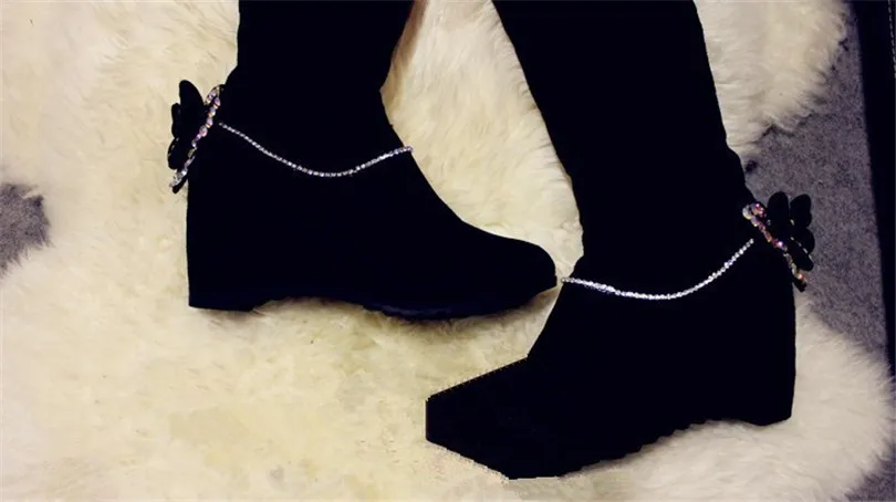 2017 Роскошные Назад Кристалл Бабочка Украшенные Высота Увеличение Tight Высокие