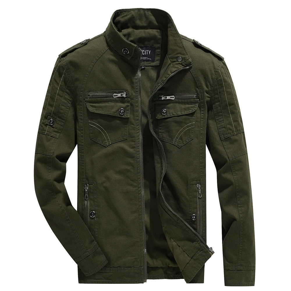 Куртка Для мужчин Повседневное Хлопок Стенд воротник пальто военный Outwears Для мужчин мужской одежды пальто masculina хаки мужчина плотная пальто