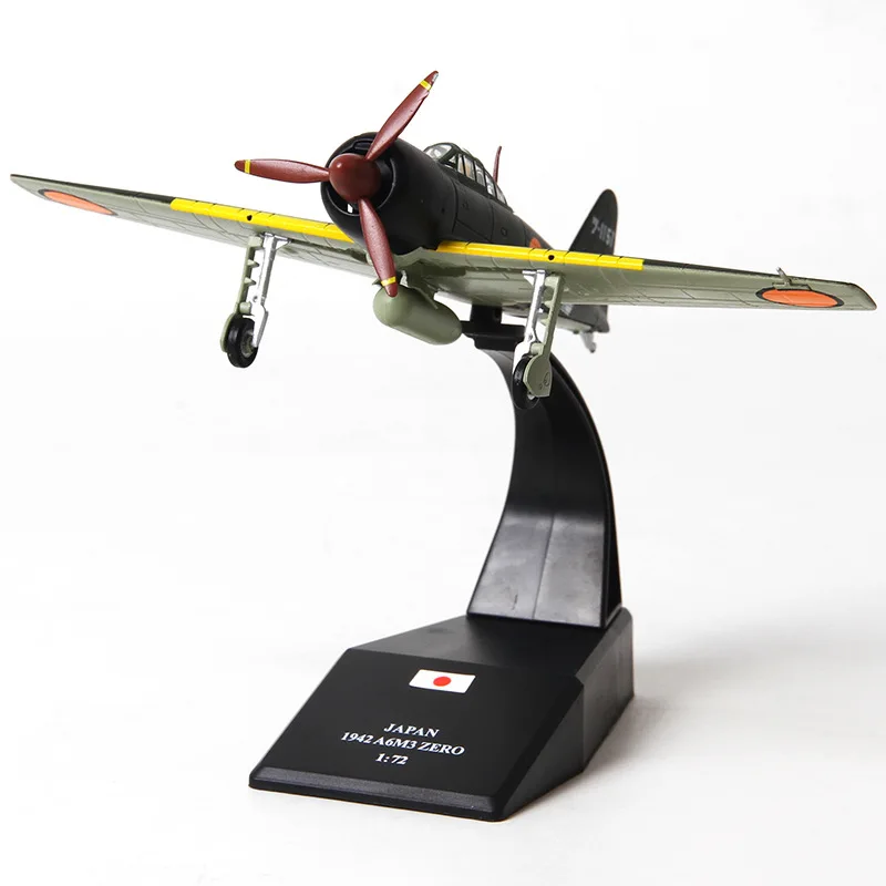 

13*15*11cm Alloy 1:72 Zero Fighter Model Simulation Aviation Diecast Scale Military Model Zero A6M3 Aircraft Model 10 Years Toy