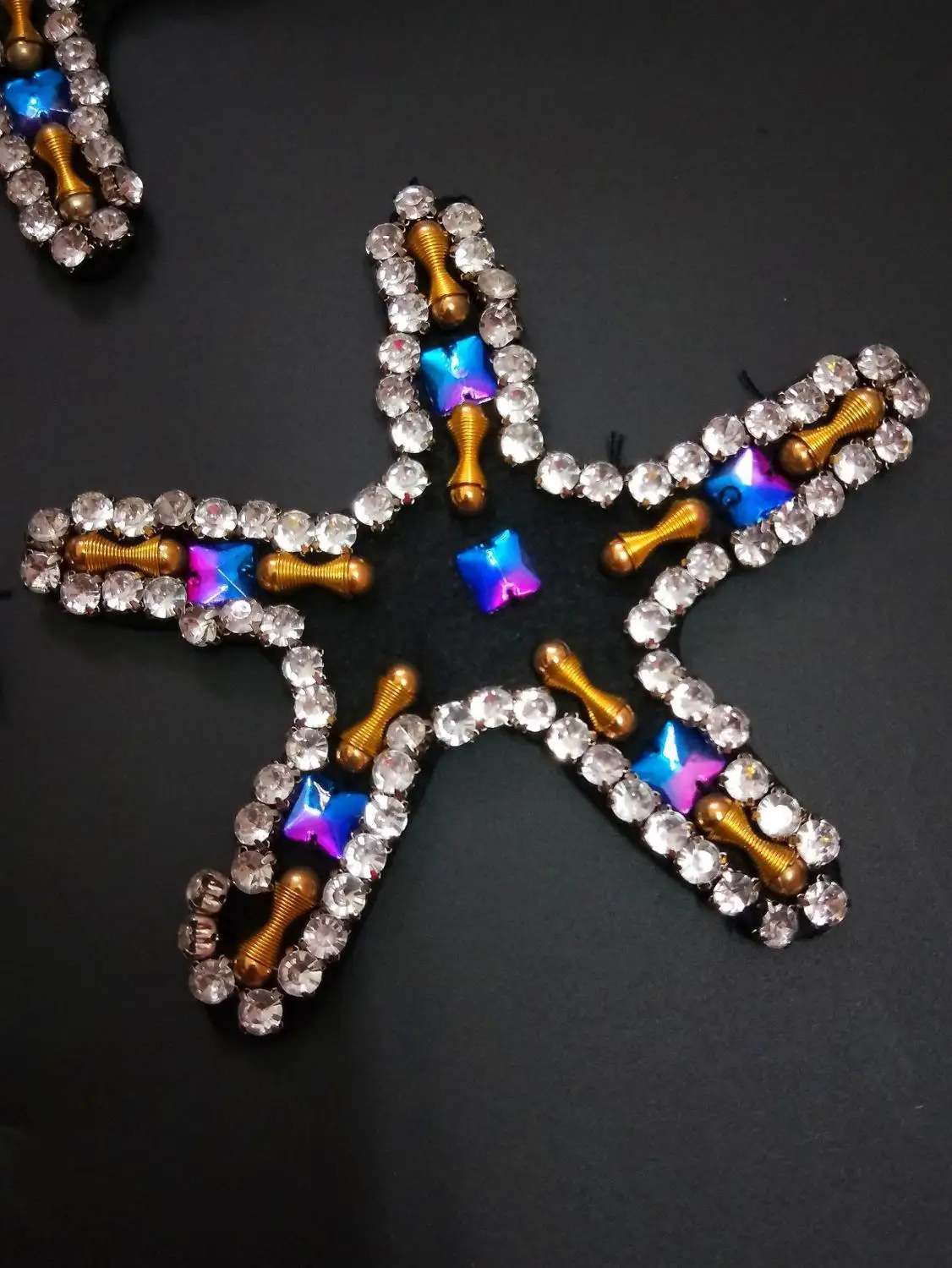 1 шт. вышивка стразами звезды патчи для одежды вышитые блесток патч швейная