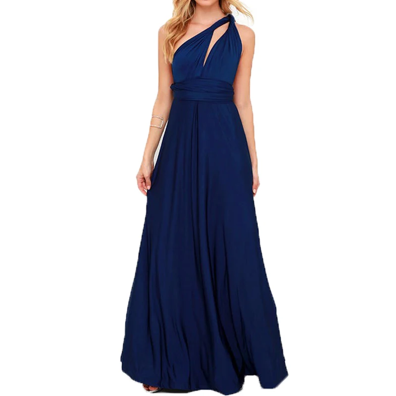 plus size dress Женское платье, длинное летнее богемное платье-трансформер, повседневные бандажные Вечерние платья на выпускной, Клубные, бесконечные, многоканальные, макси платья - Цвет: plus size dress