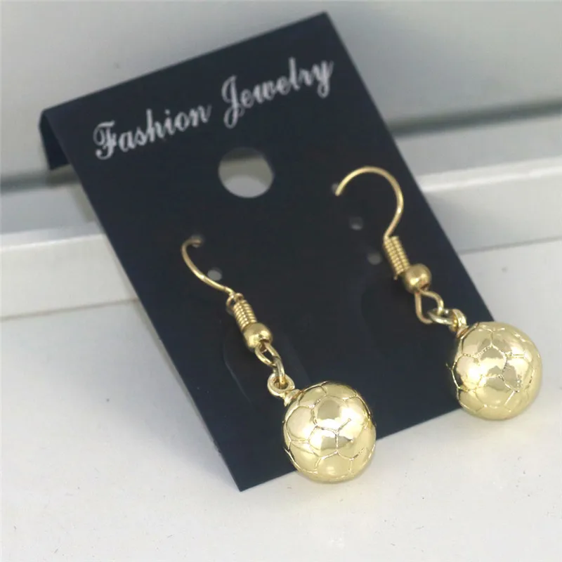 Спортивные футбольные мячи серьги маленькие длинные с кисточками для женщин