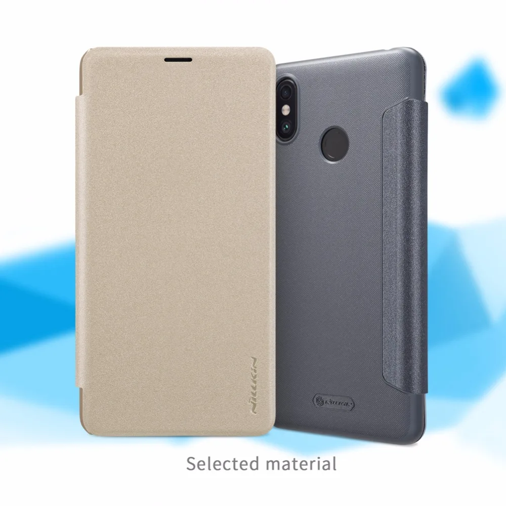 case for Xiaomi Mi Max 3 Nillkin Sparkle PU leather flip cover with sleep function +Retail package | Мобильные телефоны и