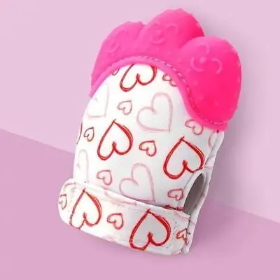 Красный Hot Sale Toddler Toys 1pcs Food Grade Silicone Teethers Infant Teething Gloves Anti-bite Hand New-arrival Baby Molar Gloves - Цвет: Красный