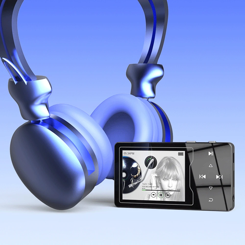 Металлический MP3 плеер RUIZU D08 8 ГБ дюйма HD большой цветной экран HIFI звук без потерь