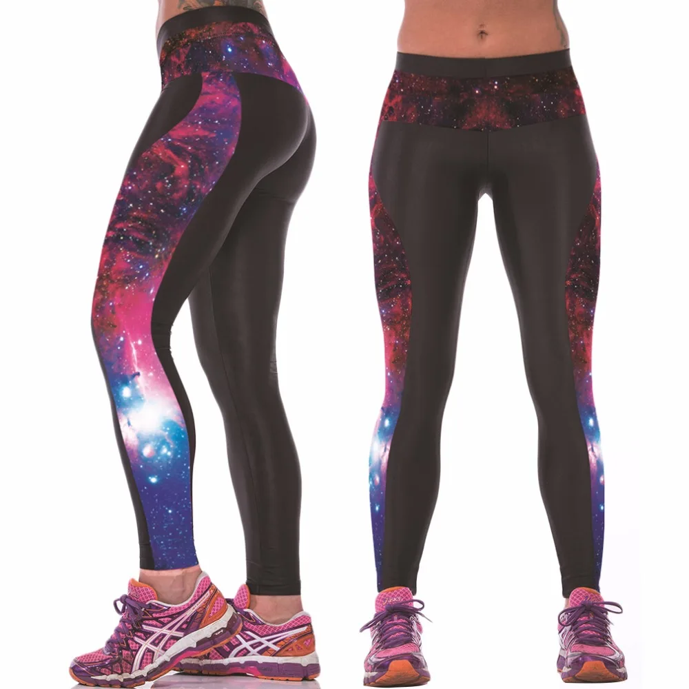 Женские YOGA Тренировки Тренажерный Зал Цифровой Печати Спортивные Брюки Фитнес
