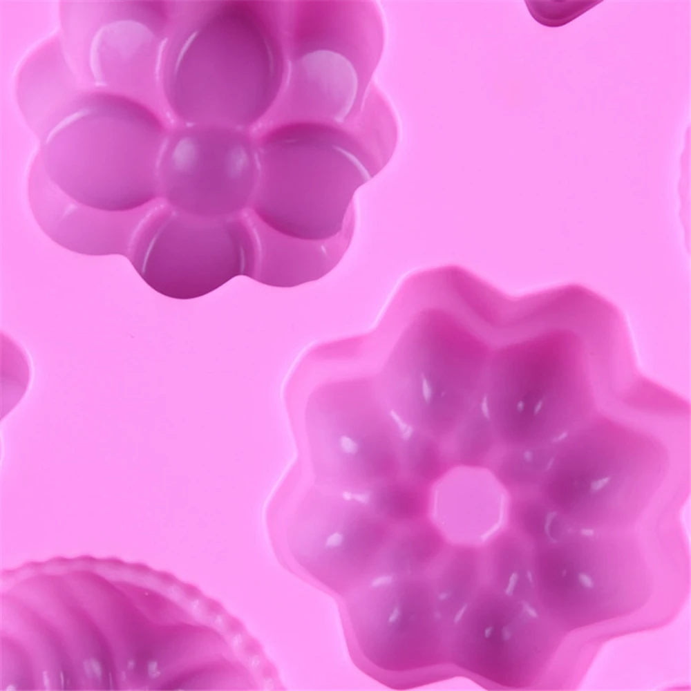 Цветок силиконовый инструмент торт для пудинга конфет мыло свеча форма выпечки