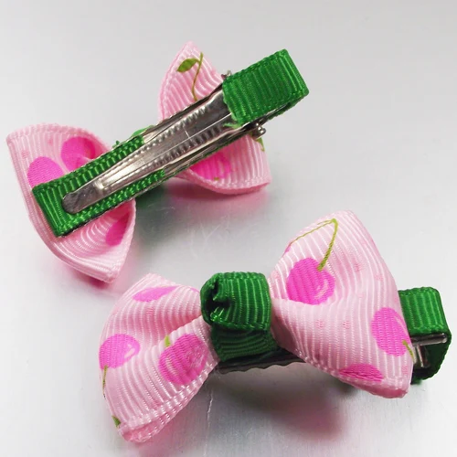 2 предмета для маленьких девочек детей бант вишня милый зажим волос веревка